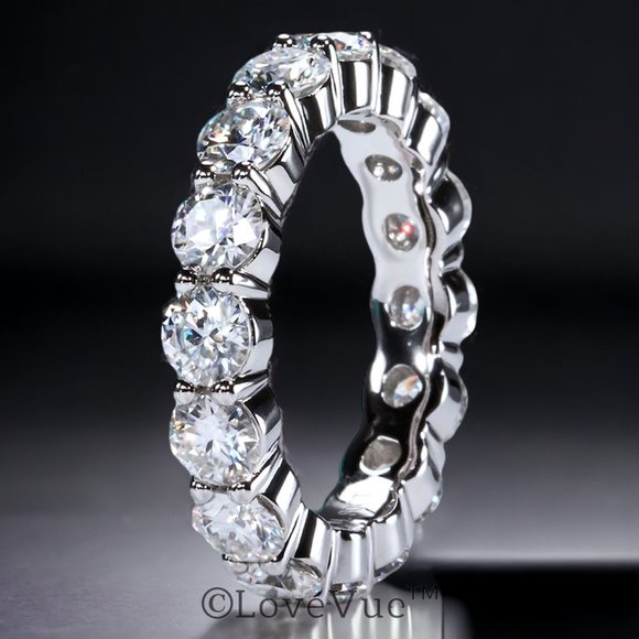 Jewelry - 3mm Diamond Brilliant Cut Full Eternity Wedding Engagement Band Ring
